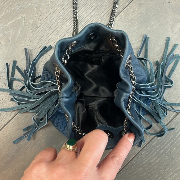 LEATHER SHOULDER BAG MADE IN ITALY - Picture 3 of 3